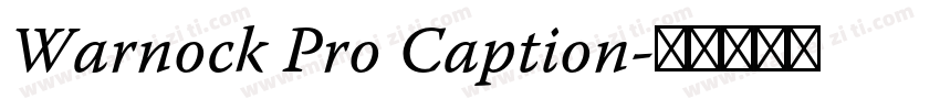 Warnock Pro Caption字体转换